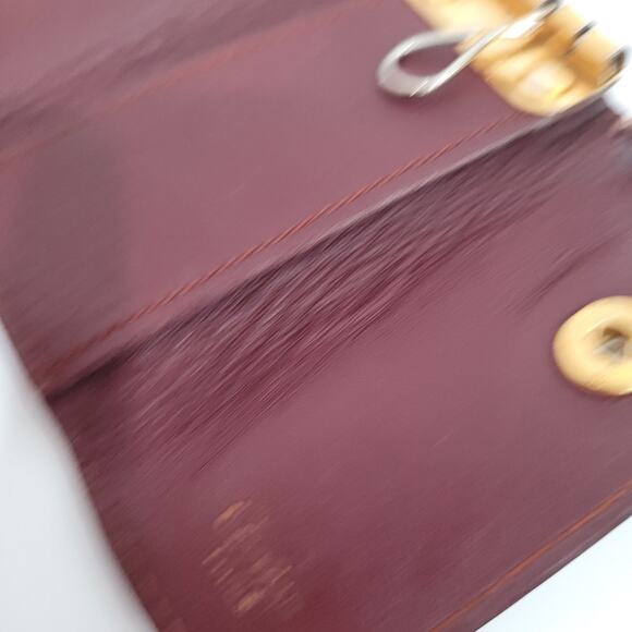 Cartier Key Hooks Charm Case Wallet Red Bordeaux Burgundy Small Leather Fair - Picture 4 of 11